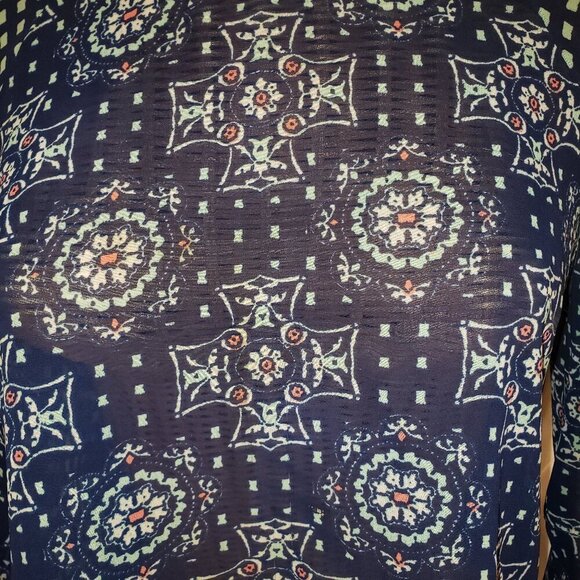 Red Camel Women's Sheer Printed Floral Blouse - XS - Picture 2 of 6